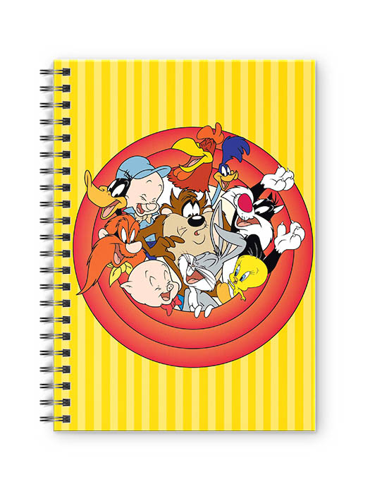 

Redwolf - Looney Tunes Gang - Looney Tunes Official Spiral Notebook, Multi-coloured